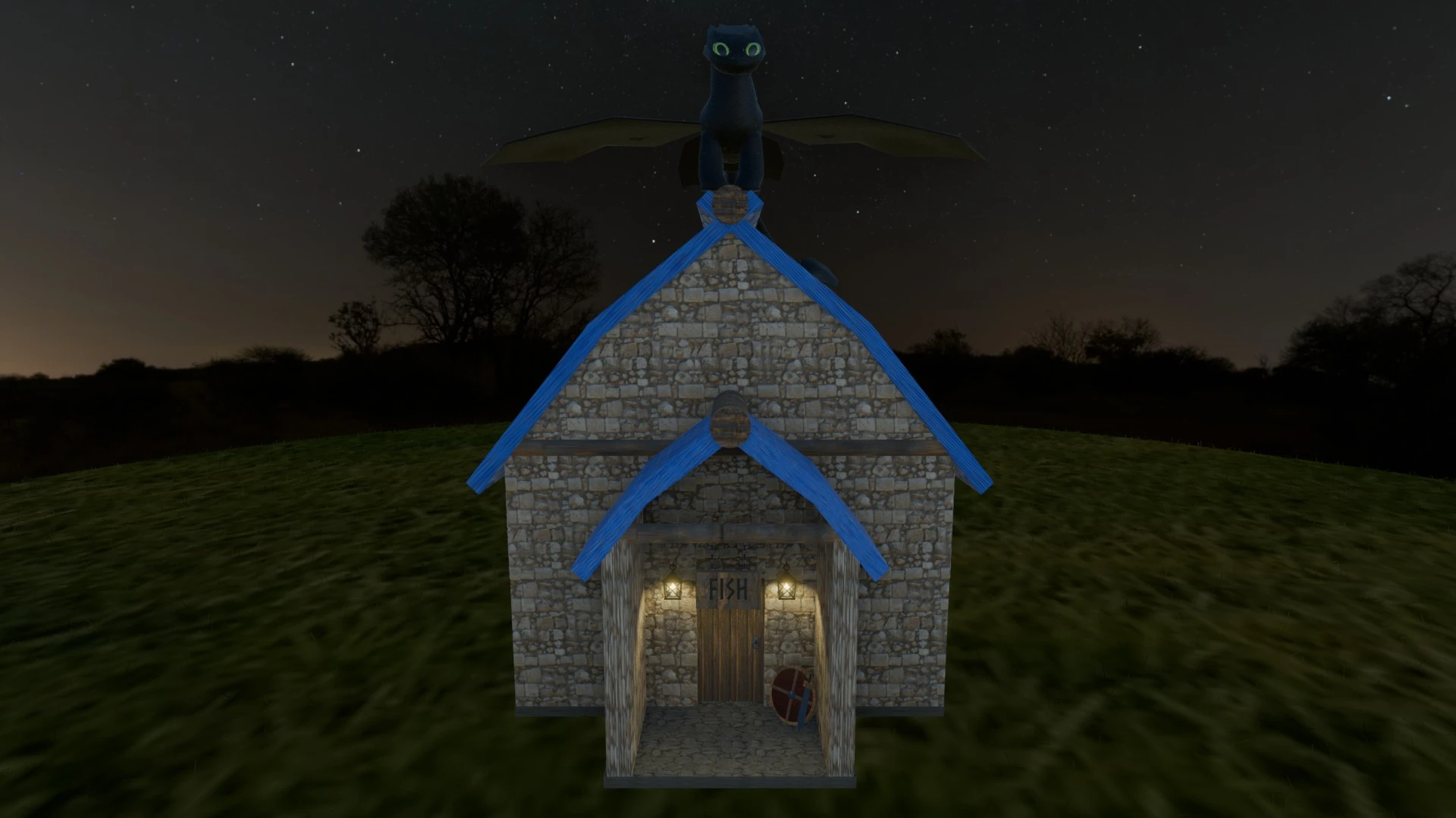 Blender project: How To Train Your Dragon themed Kiosk